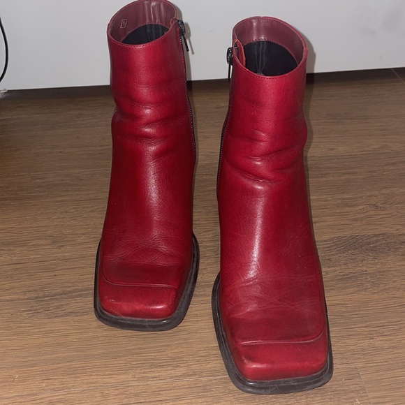Diba Shoes - Red Leather Boots